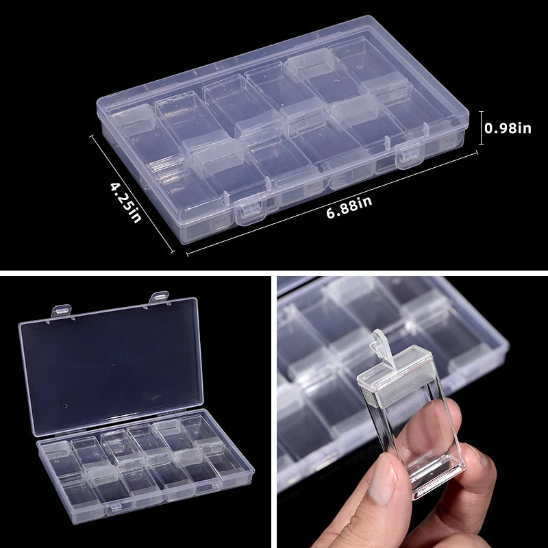 boîte rangement plastique transparente séparateurs bijoux accessoires matériel pêche
