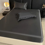 drap housse élastique satiné matelas double lit simple coton moderne couleur unie élégante