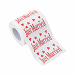 papier toilette just married thème festif personnages mariage ballons colorés tringle festive blanc