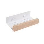 étagère murale bois moderne 50cm blanc rangement salle bain douche assaisonnement