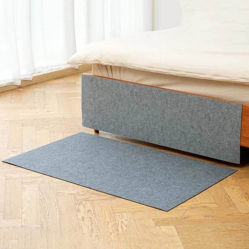 tapis protection chat gris uni tissé adhésif moderne fixe meuble mur 30cm 60cm