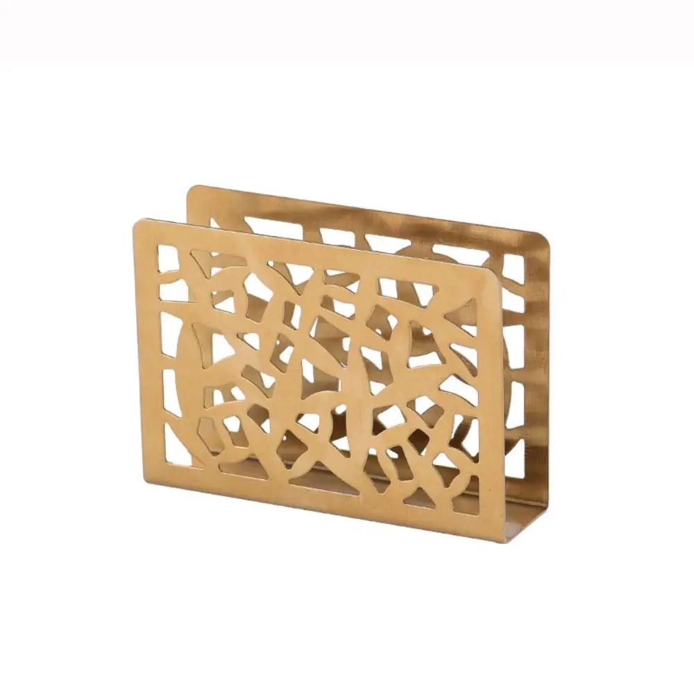 support livre moderne or noir argent grille géométrique acier inoxydable papier blanc