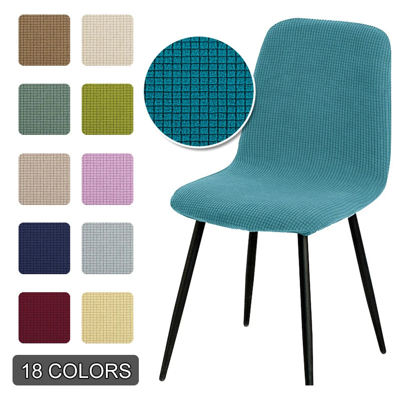 housse chaise extensible tissu carreaux moderne fauteuil salon banquet décoratif