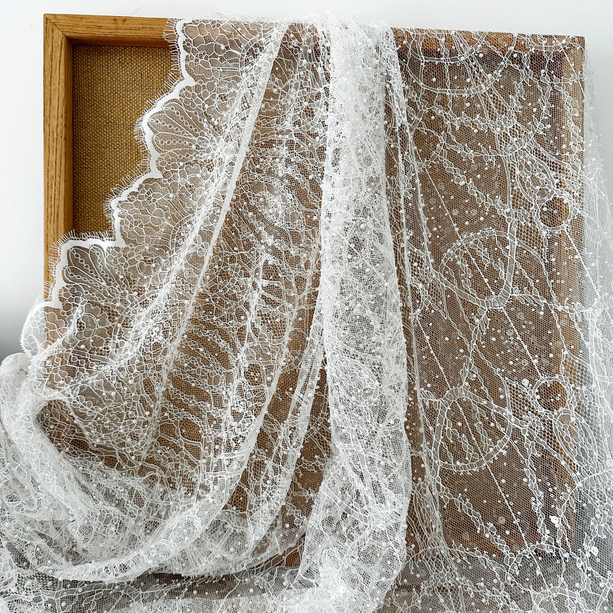 dentelle réseau blanc translucide classique tissu mariage voiles ceinture bijoux costumes echangement ecologique