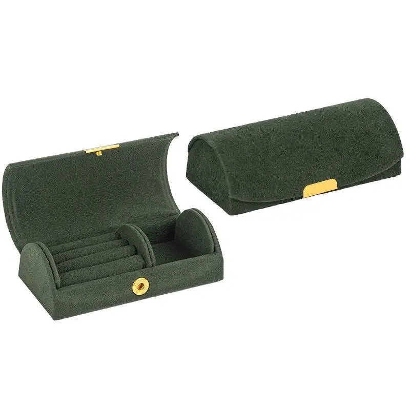 boîtes bijoux velours classiques couleurs vert rose gris bleu marine boutons dorés