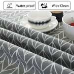 nappe ronde gris jaune moderne 100cm 120cm 150cm motifs géométriques abstraits table décoration intérieureextérieur
