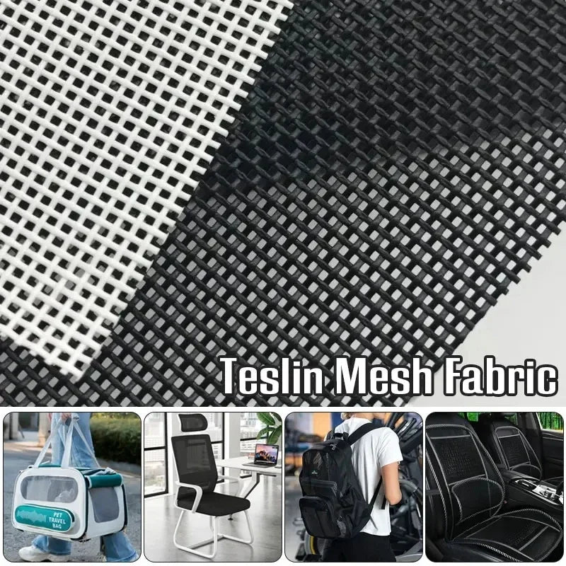 tissu mesh pvc résistant abrasion noir largeur 150cm moderne tissu toile imperméable séchage rapide