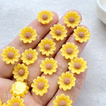 fleurs artificielles tournesol chrysanthème scrapbook nail art mariage decoration blanc jaune rose