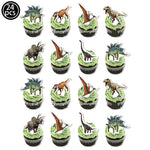 supports cupcakes dinosaures feuilles vert gris anniversaire jungle enfant thème jurassique festive occasionnels
