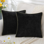 taies d'oreiller décoratives chenille velours moderne zippées imprimés géométriques couleurs variées maison hospitalière