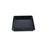 plateau carré récupération eau plastique noir moderne 12x12cm 15x15cm 18x18cm 22x22cm 25x25cm