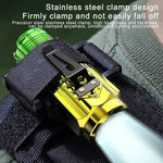 lampe torche rechargeable led verte moderne résistante chocs clip usb