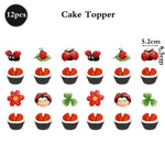 assiettes papier festives fourchettes couteaux serviettes nappe moderne points rouges noirs