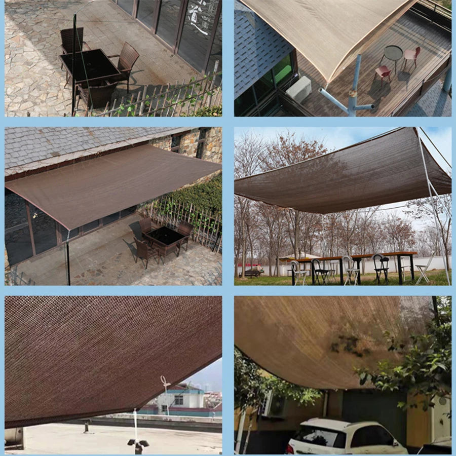 rideau soleil marron clair tissé moderne résistant l'eau 2mx3m terrace camping