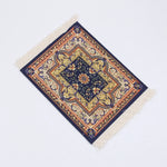tapis table tissu ornements floraux rouge bleu beige classique adhésif décoration traditionnel