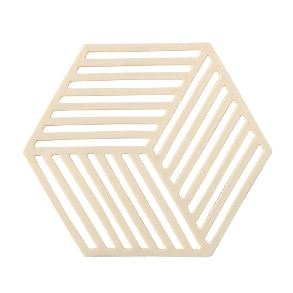tapis table silicone moderne bleu blanc rouge noir géométrique hexagon linéaire respectueux environnement