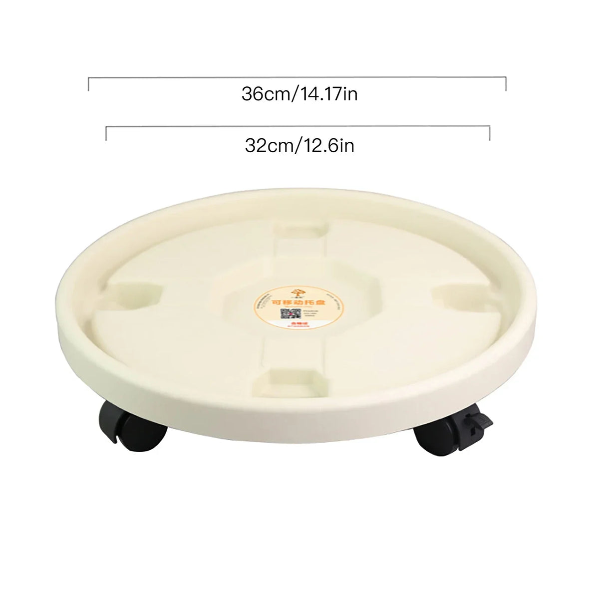 plateau rotatif roulettes plastique gris orange blanc moderne pratique