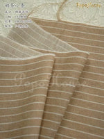 tissu popeline rayé rustique coton lin beige rouge bleu opaque artisanal biodegradable 140cm