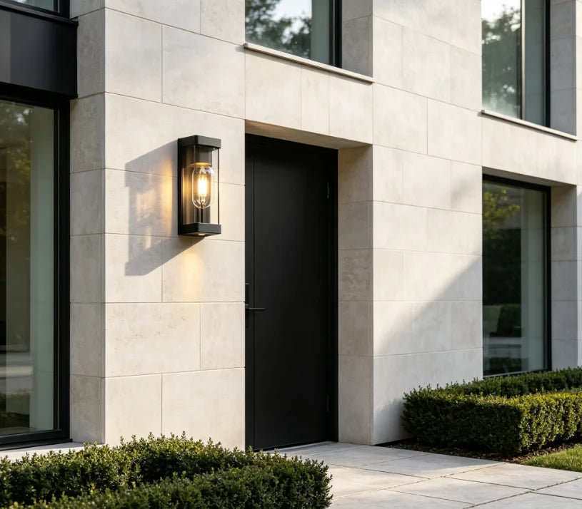applique murale contemporaine noir led éclairage maison transparente fixations classique