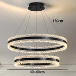 suspension lumineuse moderne cristaux dorés translucide noir pendentif chaines 110cm 40cm 60cm 80cm