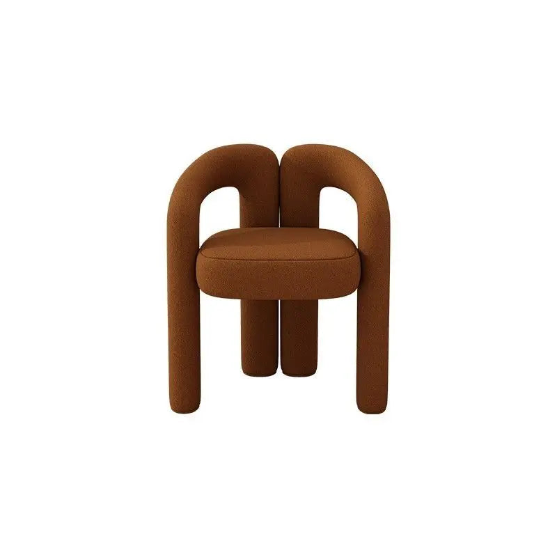 chaise moderne minimaliste tissu bouclé blanc rose gris bleu orange marron contemporaine assise dossier