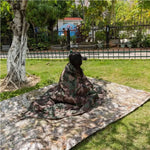 Housse de couette camouflage bleu pour camping