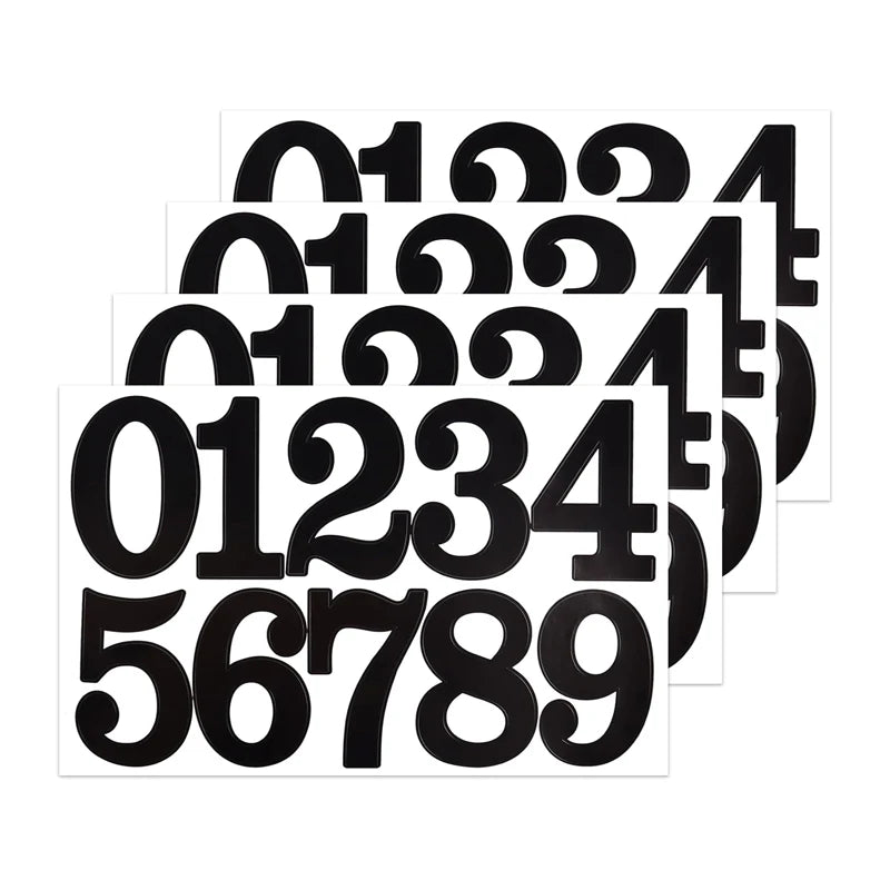 sticker numerote couleur grande taille decoratif ludique moderne adhesif porte boite lettres mur