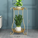étagères métal or noir blanc plantes intérieur classique moderne autoinstallation multifonctionnels pots