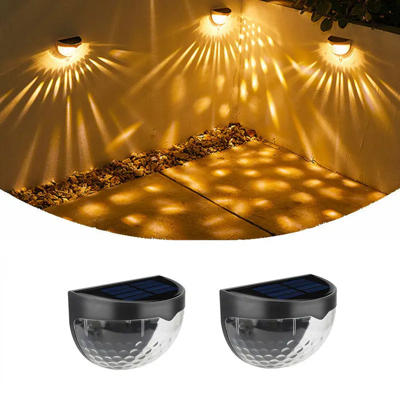 lampe solaire led extérieure moderne applique murale noire perforée adhésive étanche ip65