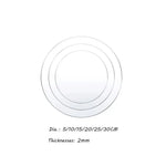 disque acrylique transparent moderne plateforme deco gâteau 4in 6in 8in 10in inches
