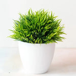 plante artificielle bonsaï miniature pot blanc décoration intérieur jardin maison vert