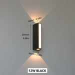 Éclairage moderne applique murale blanc LED 12W éclairage cuisine chambre salle manger étanche IP65