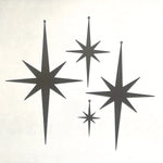 décorations murales étoiles métal or argent modernes 17.8cm 21cm 35cm 6cm