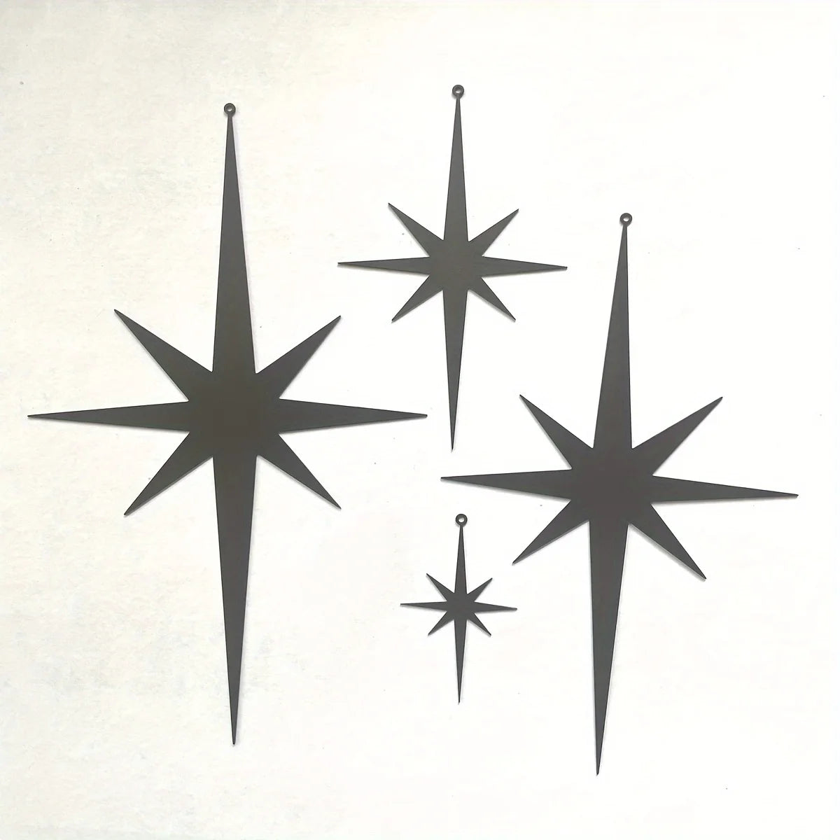 décorations murales étoiles métal or argent modernes 17.8cm 21cm 35cm 6cm