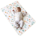 coussin change bébé blanc motif animalier waterproof moderne taille 70x90cm