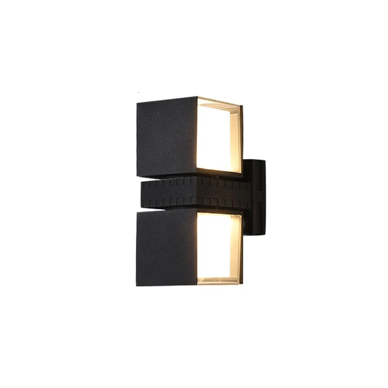applique murale moderne led noir doré texture mat étanche extérieur