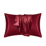 taie d'oreiller satin rose clair housse coussin moderne cheveux beauté sommeil nuit