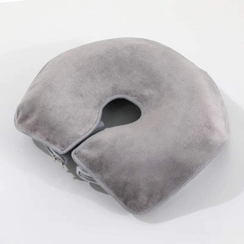 masseur tête coussin velours doux gris grande taille réutilisable face massage confortable non tissé