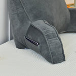 coussin lecture velours gris moderne poche détachable noir bleu vert