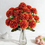décoration intérieure bouquet fleurs artificielles gerbera modernes pompons couleur rouge blanc jaune minimaliste