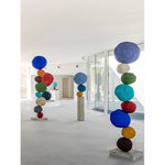 boules décoratives métal bleu vert rouge moderne tringle fixations intérieur anniversaire
