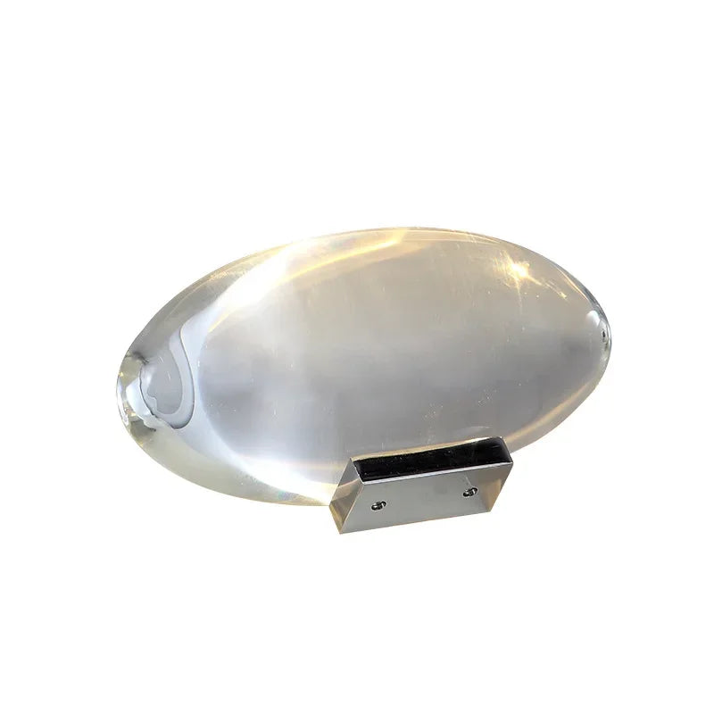 lampe table moderne led cristal transparent adhésif interrupteur bouton étude chambre salon