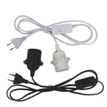 support lampe interrupteur 303 e27 câble 1.8m moderne vis blanc noir