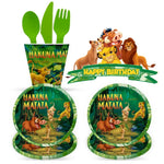 Kit décoration anniversaire roi lion avec assiettes et gobelets