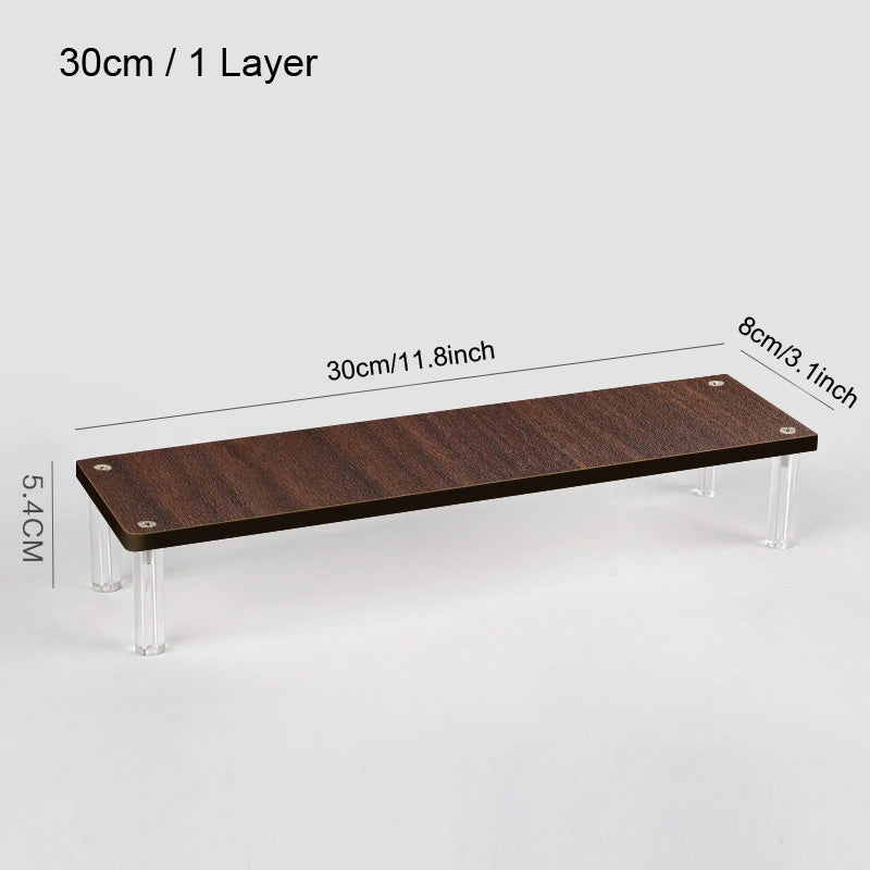 présentoir bois marron moderne étagère transparent vis fixations mariage anniversaire
