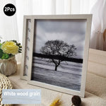 cadre photo bois naturel classique 10x15cm 15x20cm 20x59cm pièces texture arbre noir blanc