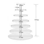 support cupcakes transparent moderne niveaux vis verticales grille 4mm epaisseur acrylique respectueux environnement