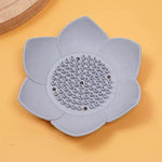 support savon moderne fleur lotus adhésif couleurs vert violet jaune rose gris opaquet