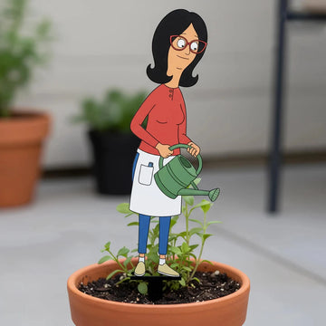 figurines jardiniers extérieures scies pelles gants chapeaux rose bleu vert cartoon decoration pot plantes