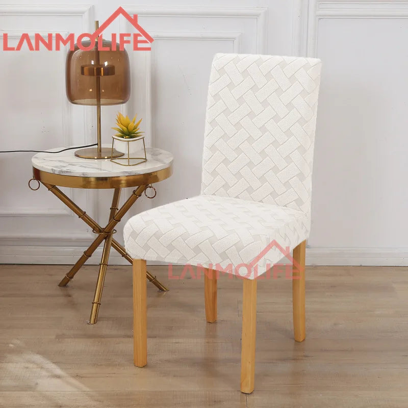housse chaise tissée polyester coton moderne adhésif gris bleu marine noir bordeaux marron beige